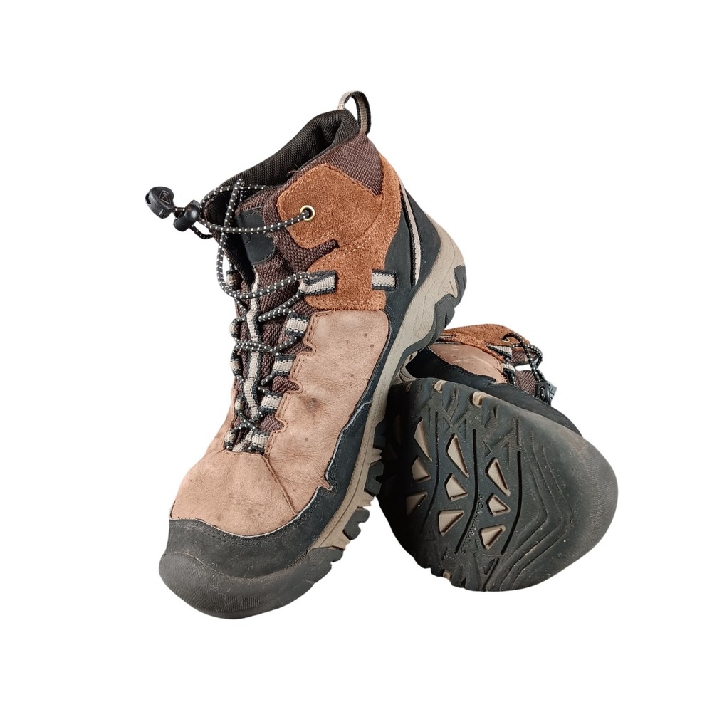 KEEN Targhee Waterproof Mid Hiking Boots Men Sz 6.5 Brown Leather Outdoor